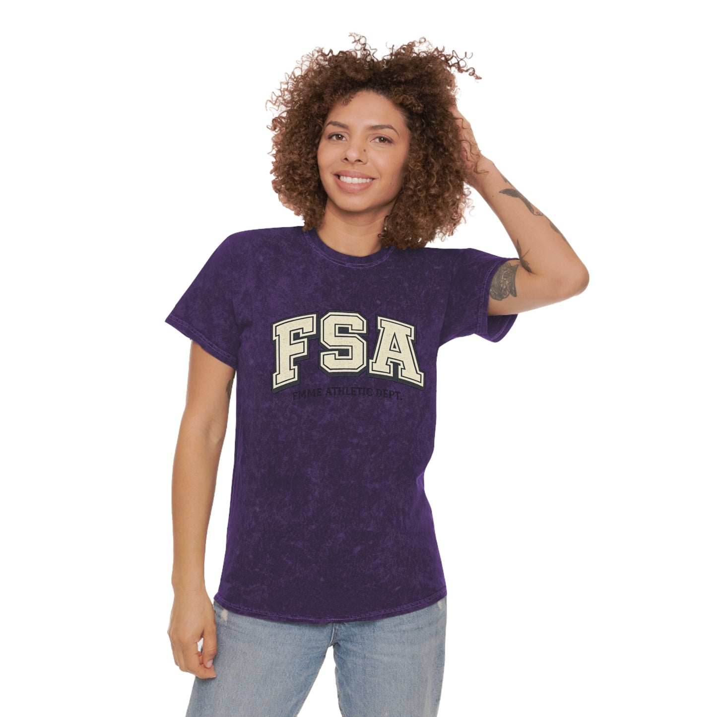FSA Vintage Mineral-Wash T‑Shirt — Femme Athletic Dept. Collegiate Tee