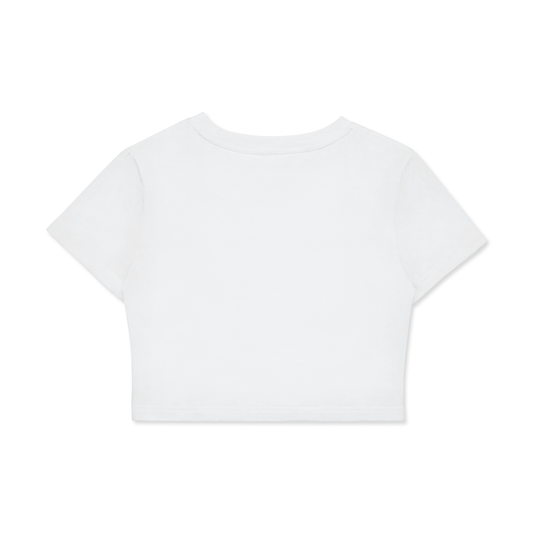 Product view of Fmme Strng Femme Fit Camp Alumni Hot Grlllllll + Gym Class Crop Tee