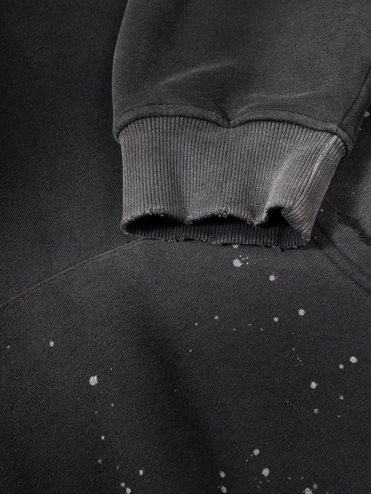 🩶 Vintage Washed Frayed Fleece Hoodie 🩶