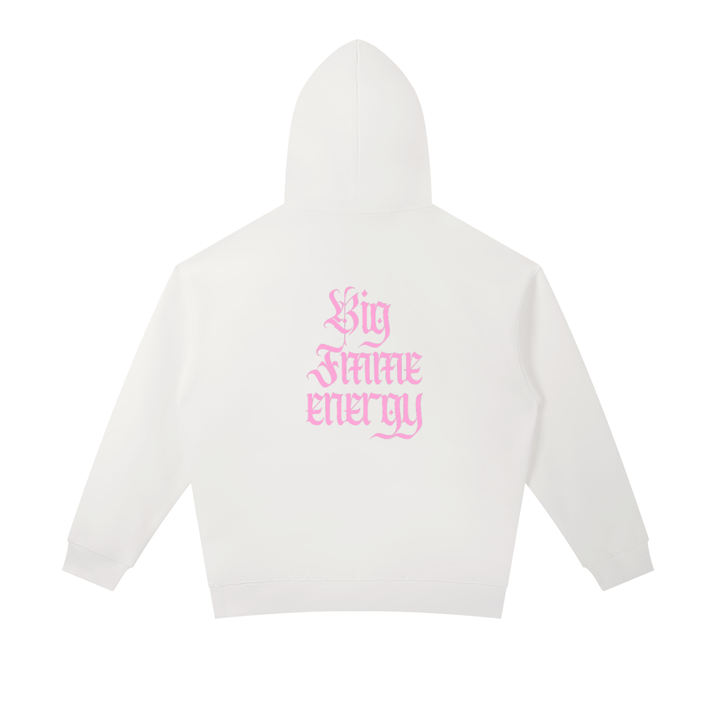 Cozy Heavyweight Fleece Hoodie: Big Fmme Energy 🤍🩷