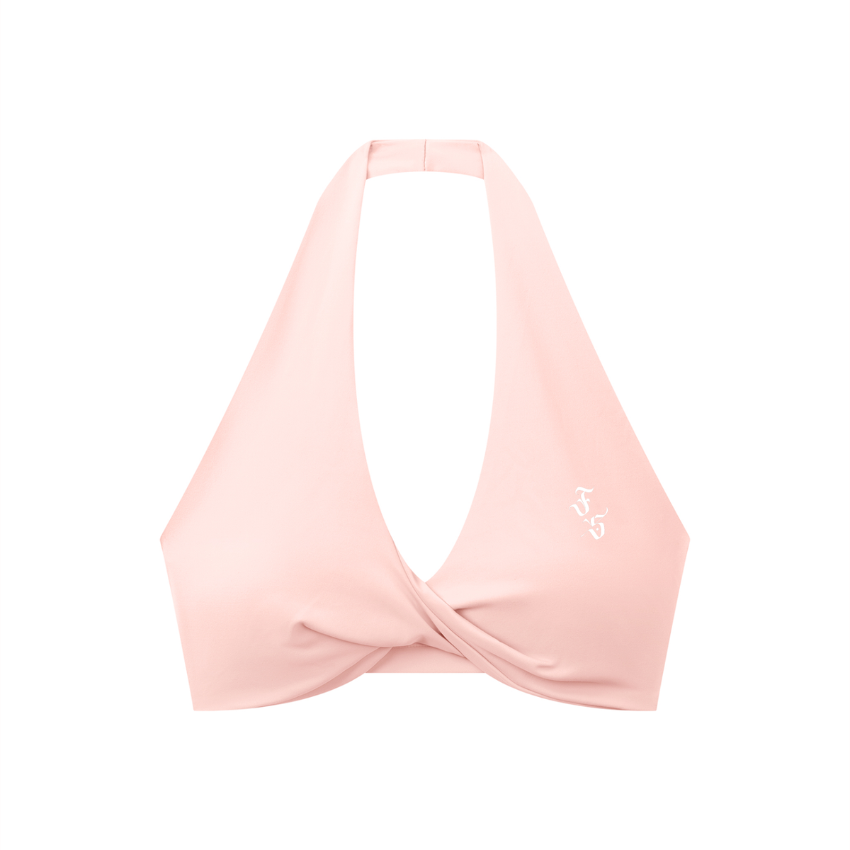 Women's Pleated Halter Sports Bra