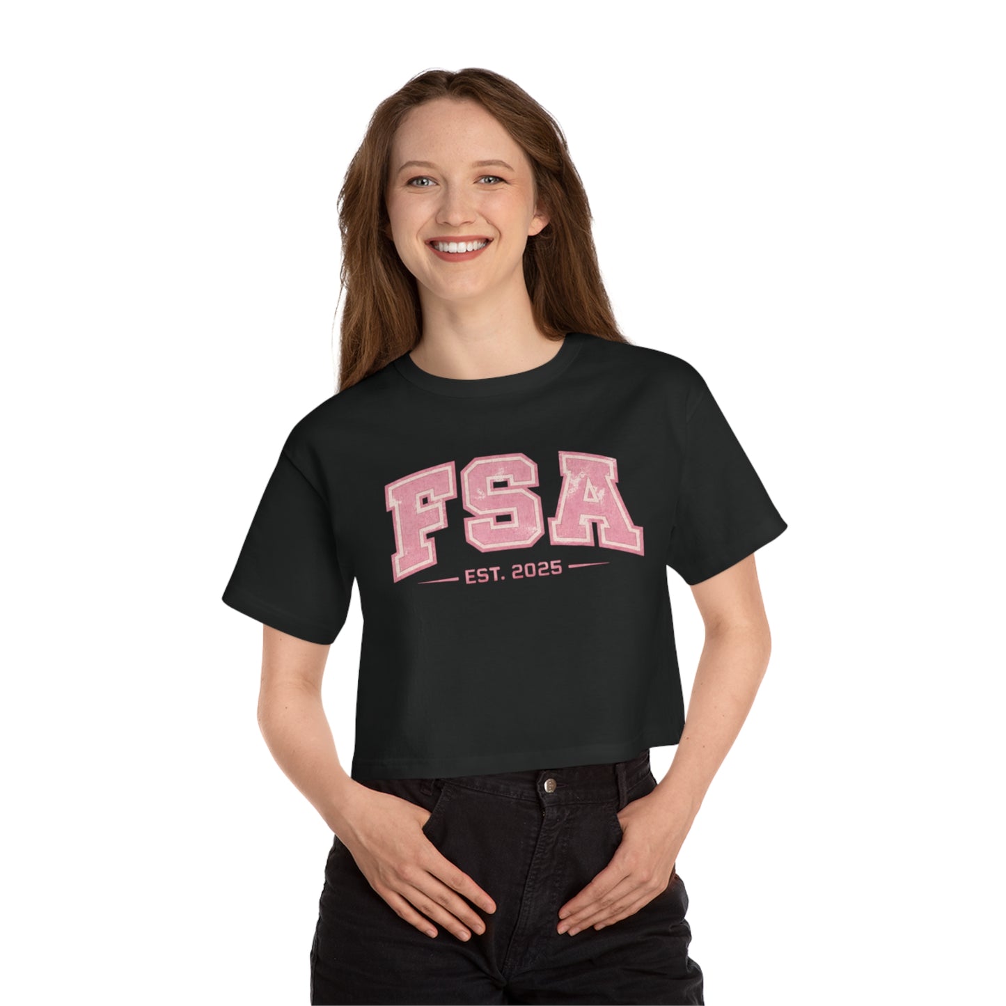FSA Pink Collegiate Crop Tee