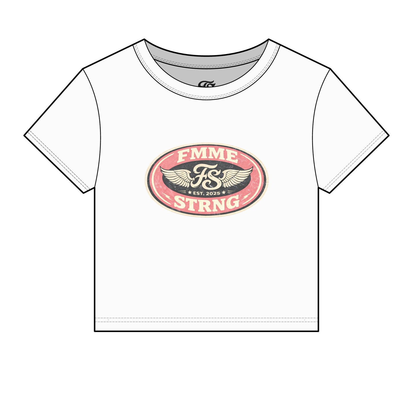 Fmme Strng Winged Crest Baby Tee 🪽