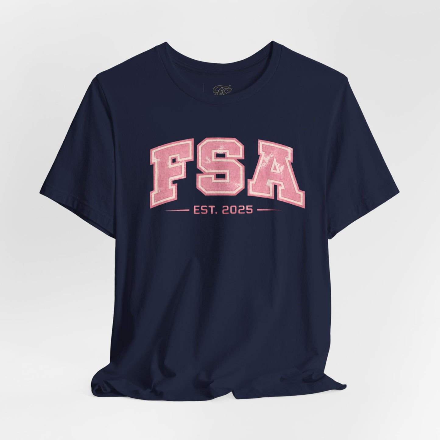 FSA Vintage Varsity Tee — Est. 2025 Pink College Shirt