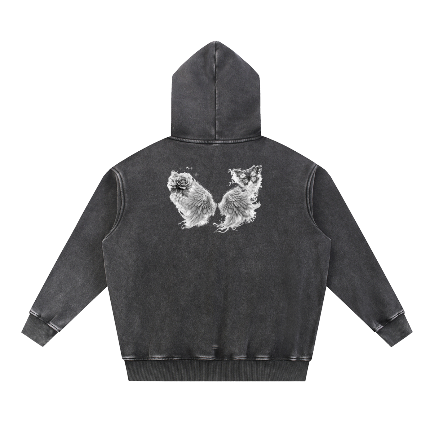 Snow Wash Fleece Oversize Hoodie