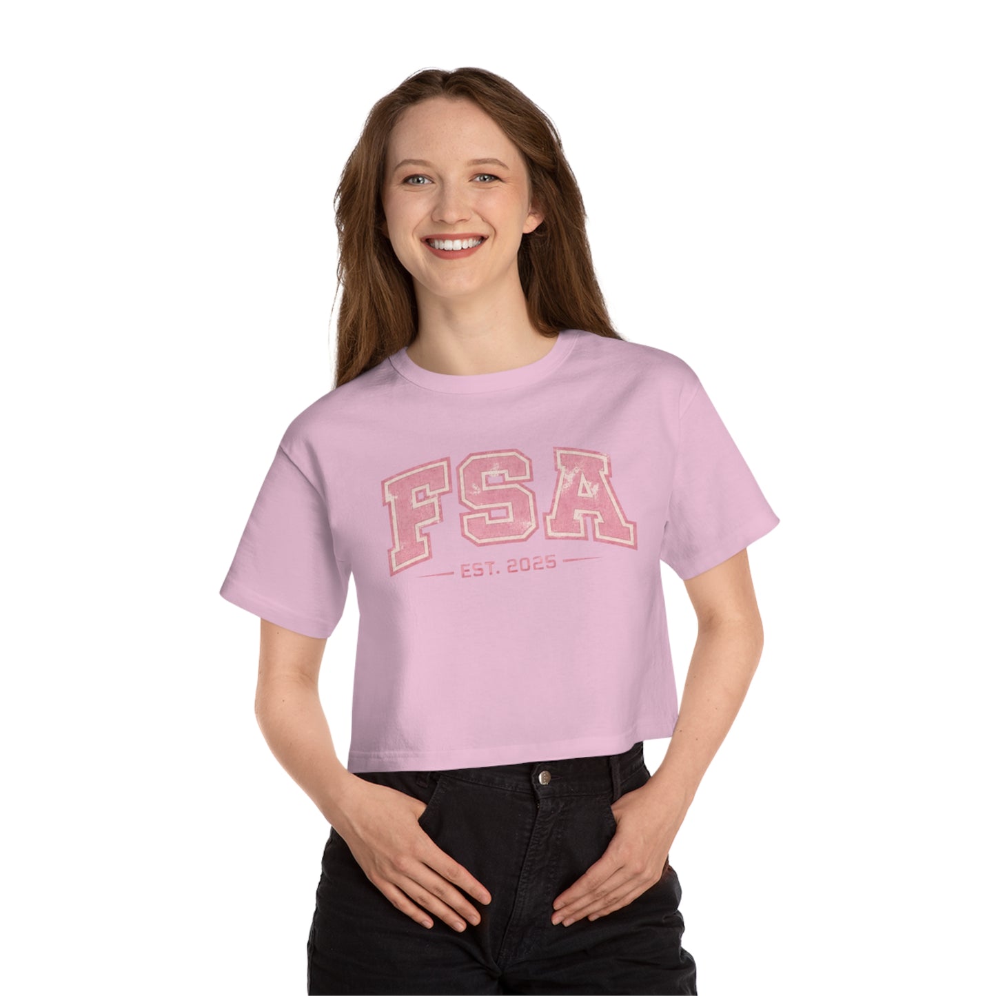 FSA Pink Collegiate Crop Tee