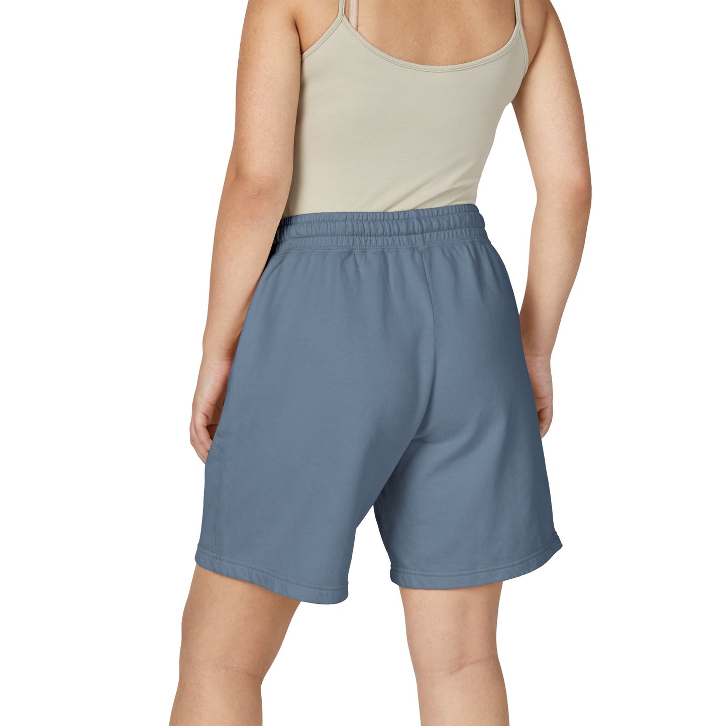 Embroidered Retro Monogram Sweat Shorts — "Established 2023" Lightweight Fleece