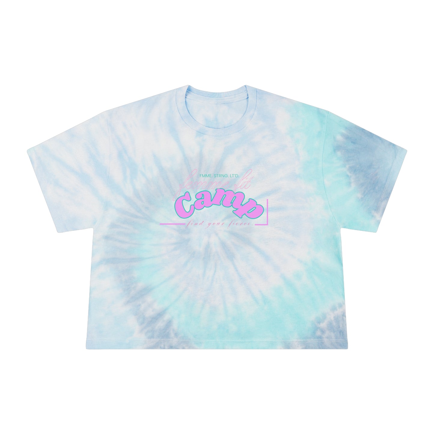 "Iconic Femme Fit Camp" Tye Dye Crop 💖 ✨