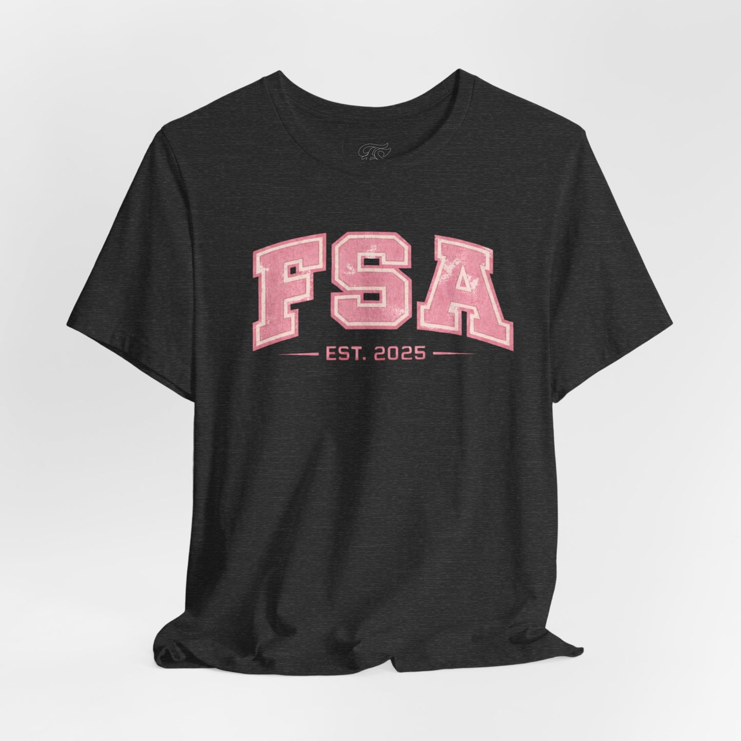 FSA Vintage Varsity Tee — Est. 2025 Pink College Shirt