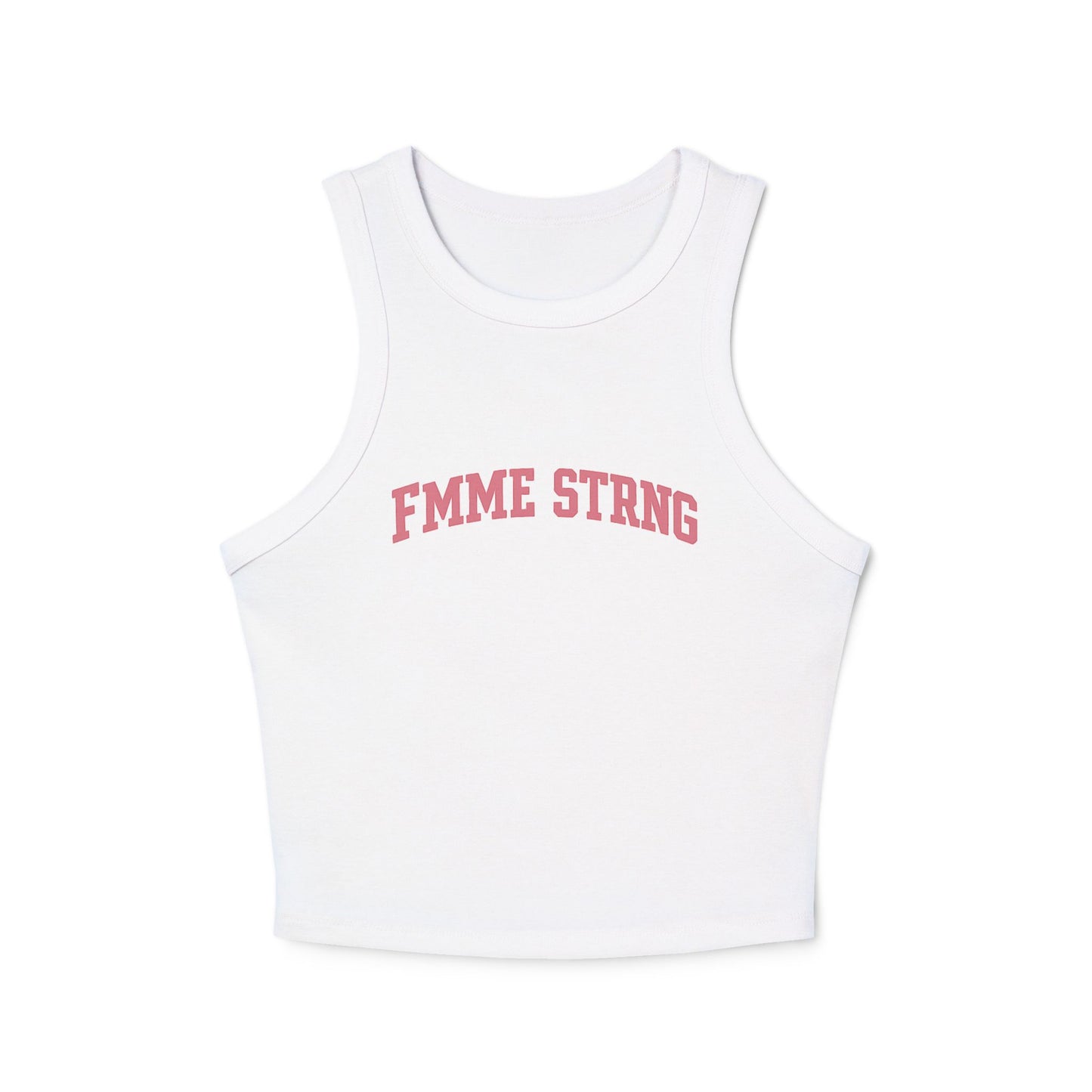 Women's Micro Rib Racer Tank Top — Minimal Monogram 'FS Est. 2025' Cropped Tank