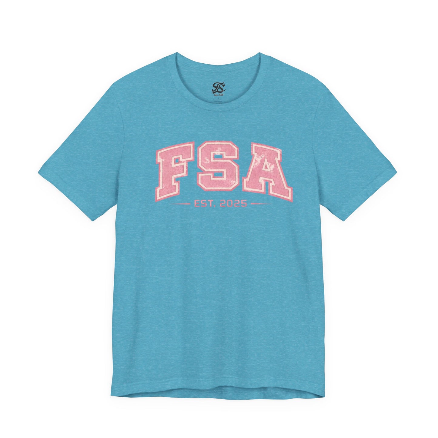 FSA Vintage Varsity Tee — Est. 2025 Pink College Shirt