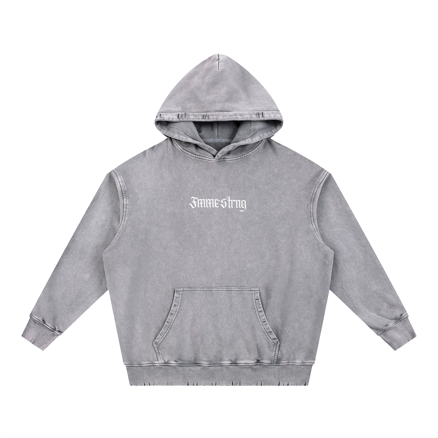 🩶 Snow Wash Hand-Frayed Heavyweight Hoodie 🩶