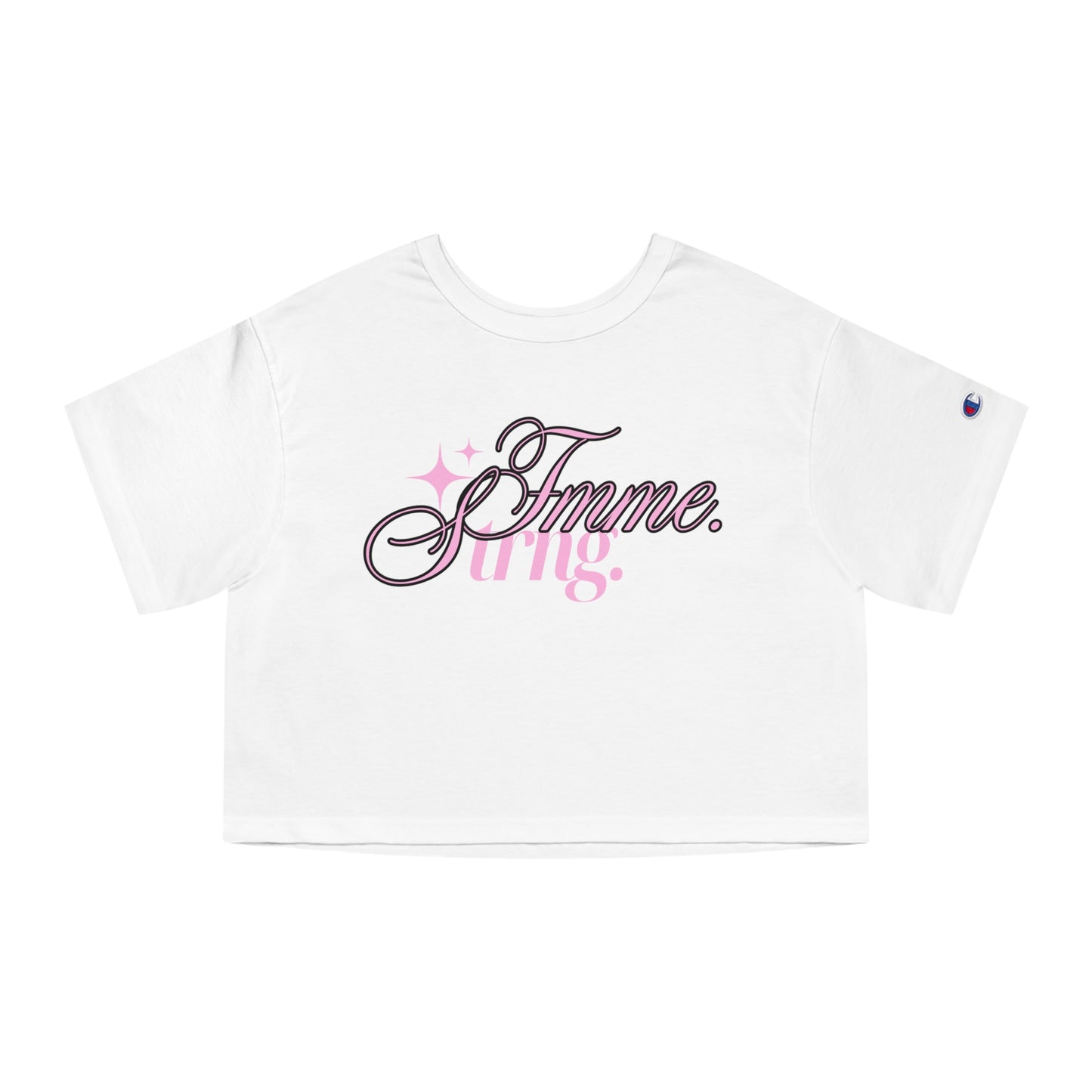 💖 “Fmme Strng” Cropped Logo Tee 🤍✨