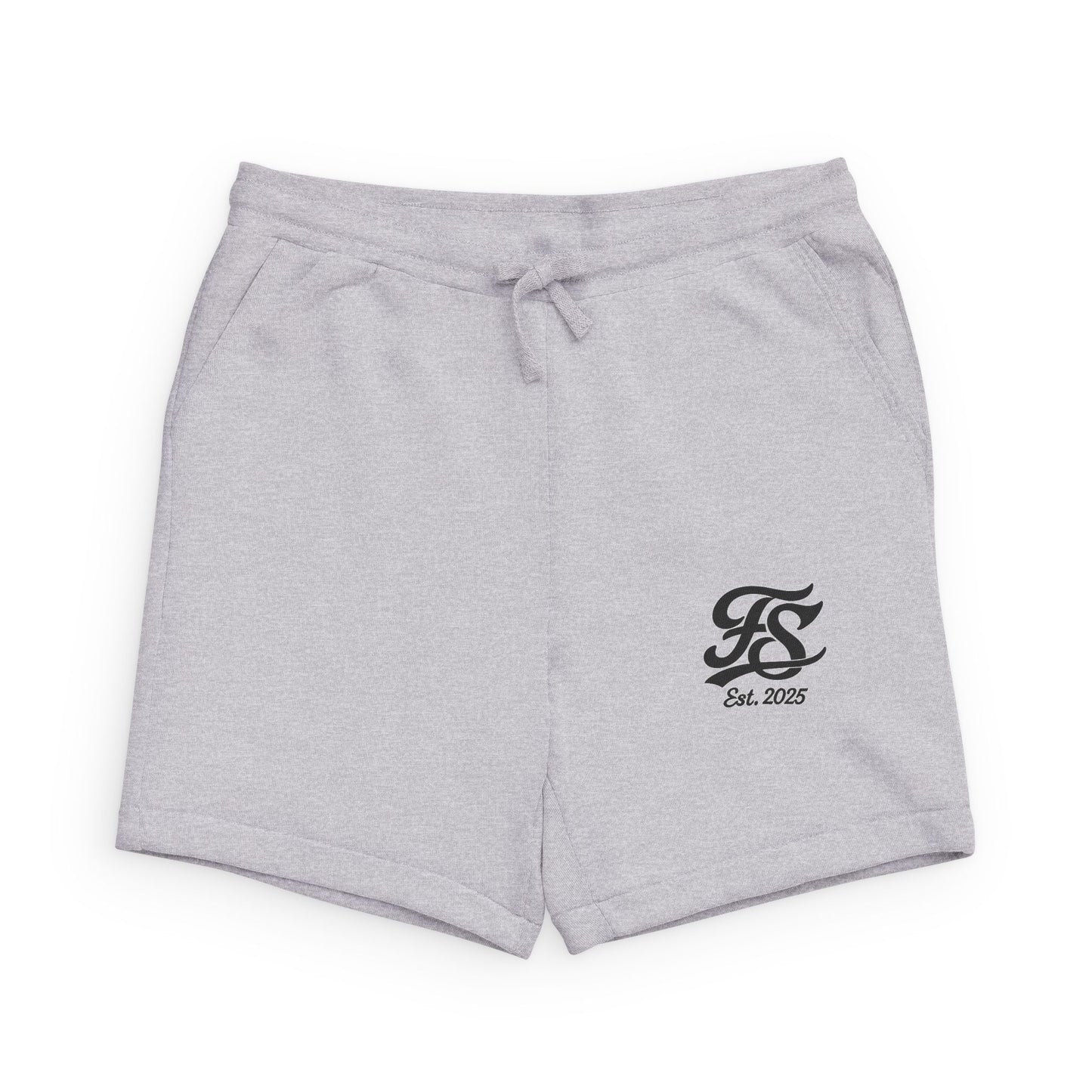 Black Sponge Fleece Sweatshorts with Small Script Logo — Casual Athletic Lounge Shorts