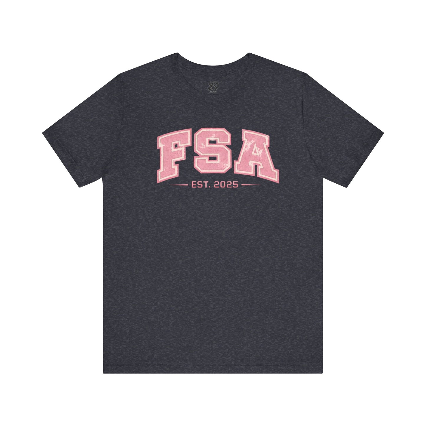 FSA Vintage Varsity Tee — Est. 2025 Pink College Shirt