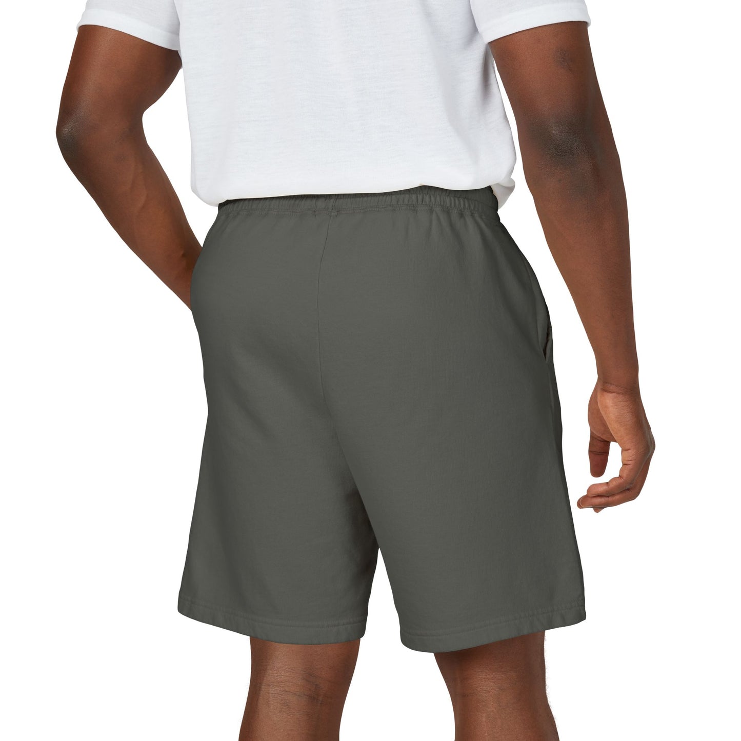 Embroidered Retro Monogram Sweat Shorts — "Established 2023" Lightweight Fleece