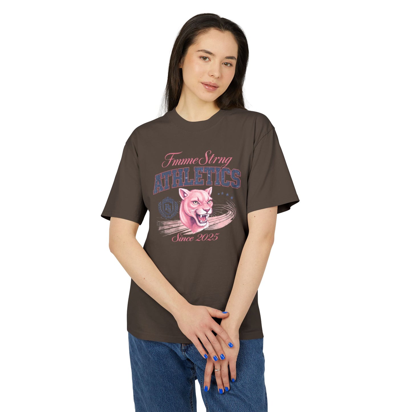 Athletics Tee — Femme Strong Pink Panther Vintage Graphic