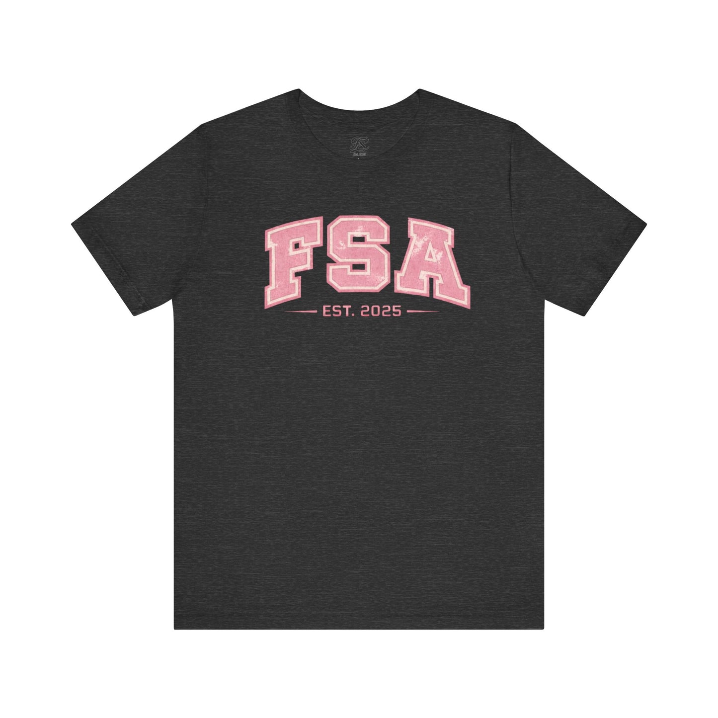 FSA Vintage Varsity Tee — Est. 2025 Pink College Shirt