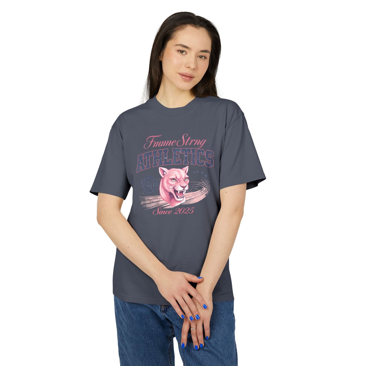 Athletics Tee — Femme Strong Pink Panther Vintage Graphic