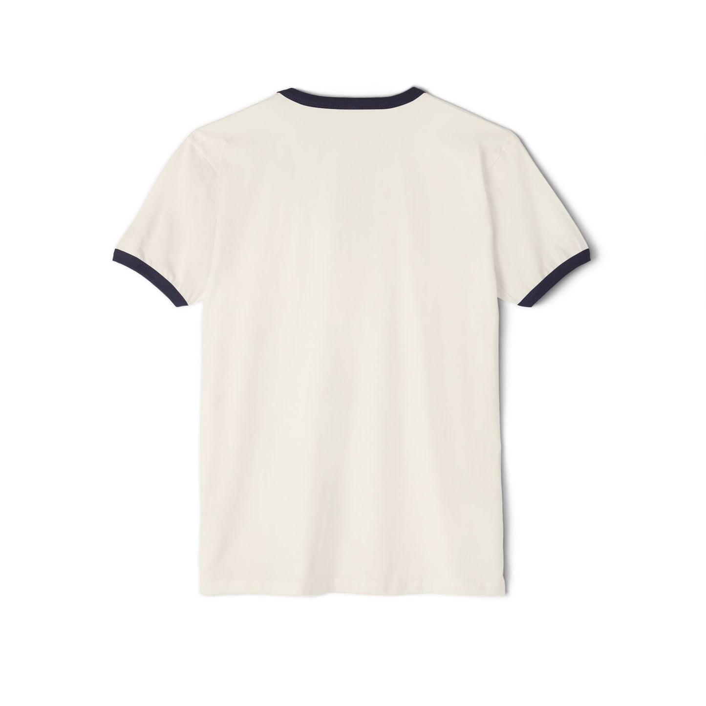 Femme Strong Ringer Tee — Vintage Winged Badge Graphic