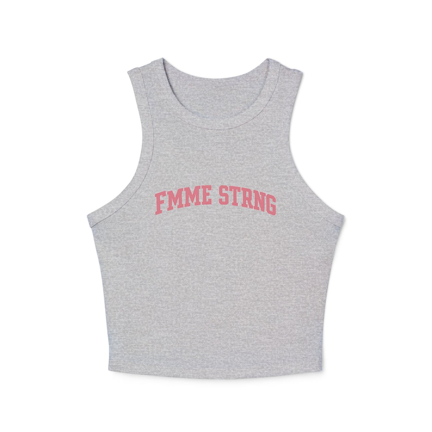 Women's Micro Rib Racer Tank Top — Minimal Monogram 'FS Est. 2025' Cropped Tank