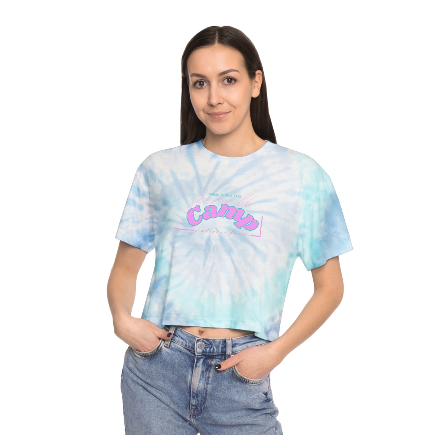 "Iconic Femme Fit Camp" Tye Dye Crop 💖 ✨