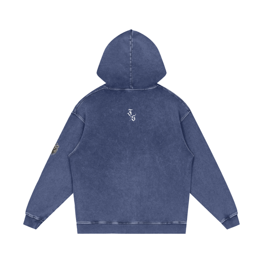 Snow Washed Loose Cotton Hoodie