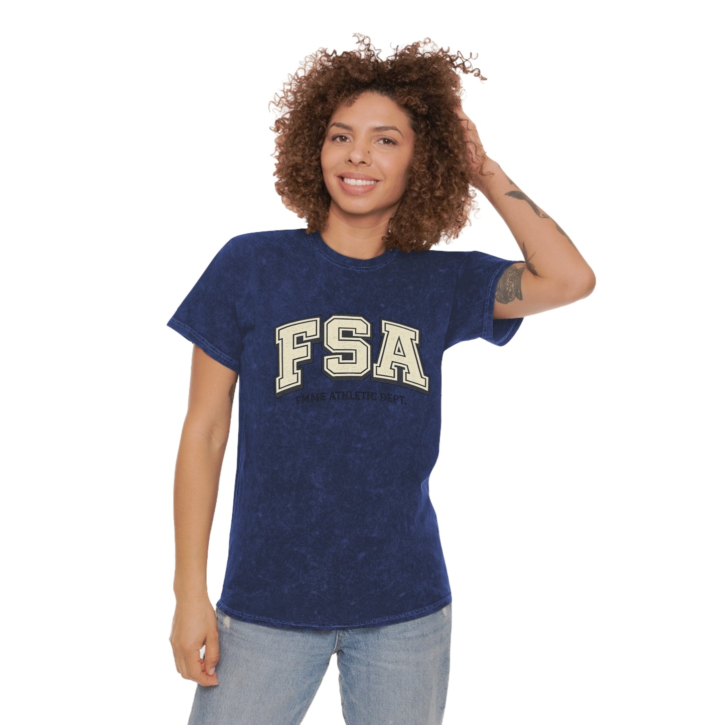 FSA Vintage Mineral-Wash T‑Shirt — Femme Athletic Dept. Collegiate Tee
