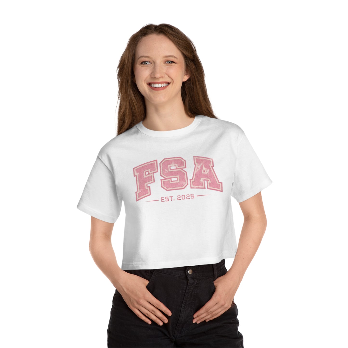 FSA Pink Collegiate Crop Tee
