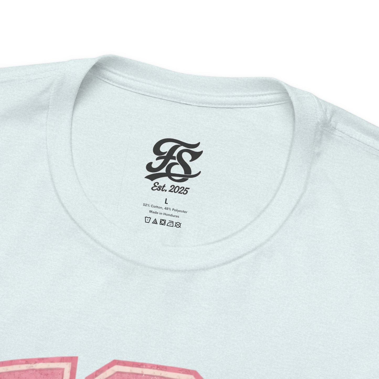 FSA Vintage Varsity Tee — Est. 2025 Pink College Shirt
