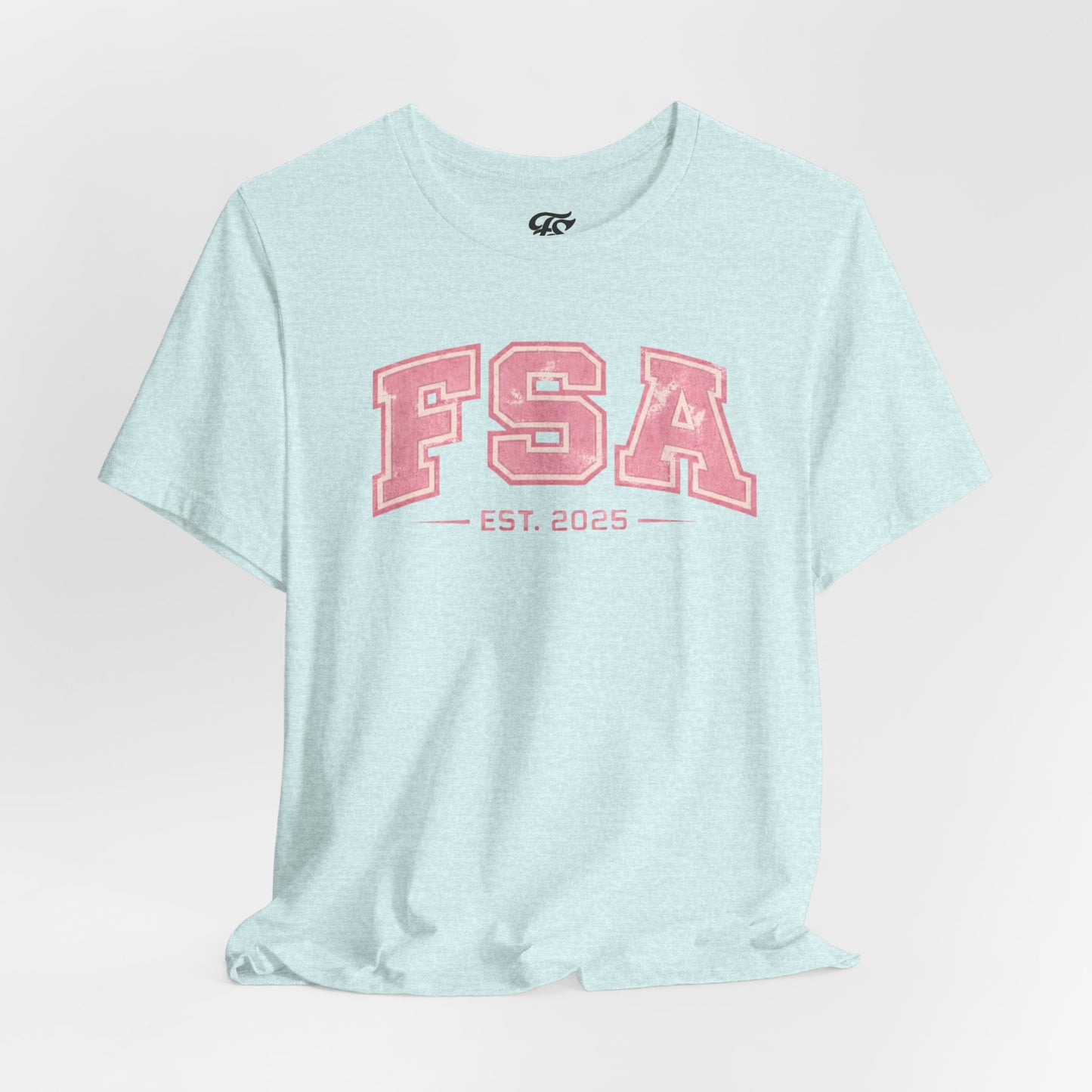 FSA Vintage Varsity Tee — Est. 2025 Pink College Shirt