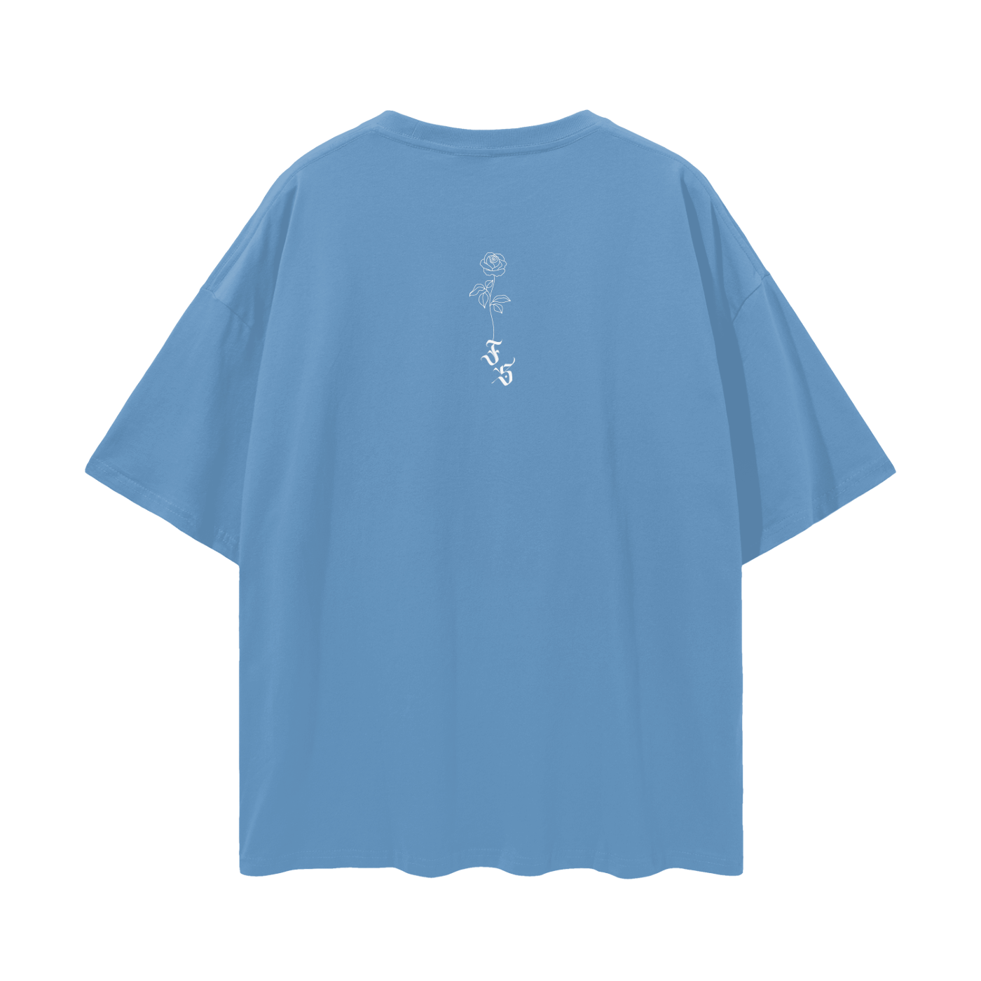 Baby Rose Oversized Tee 🌸 🤍 🩶 💙