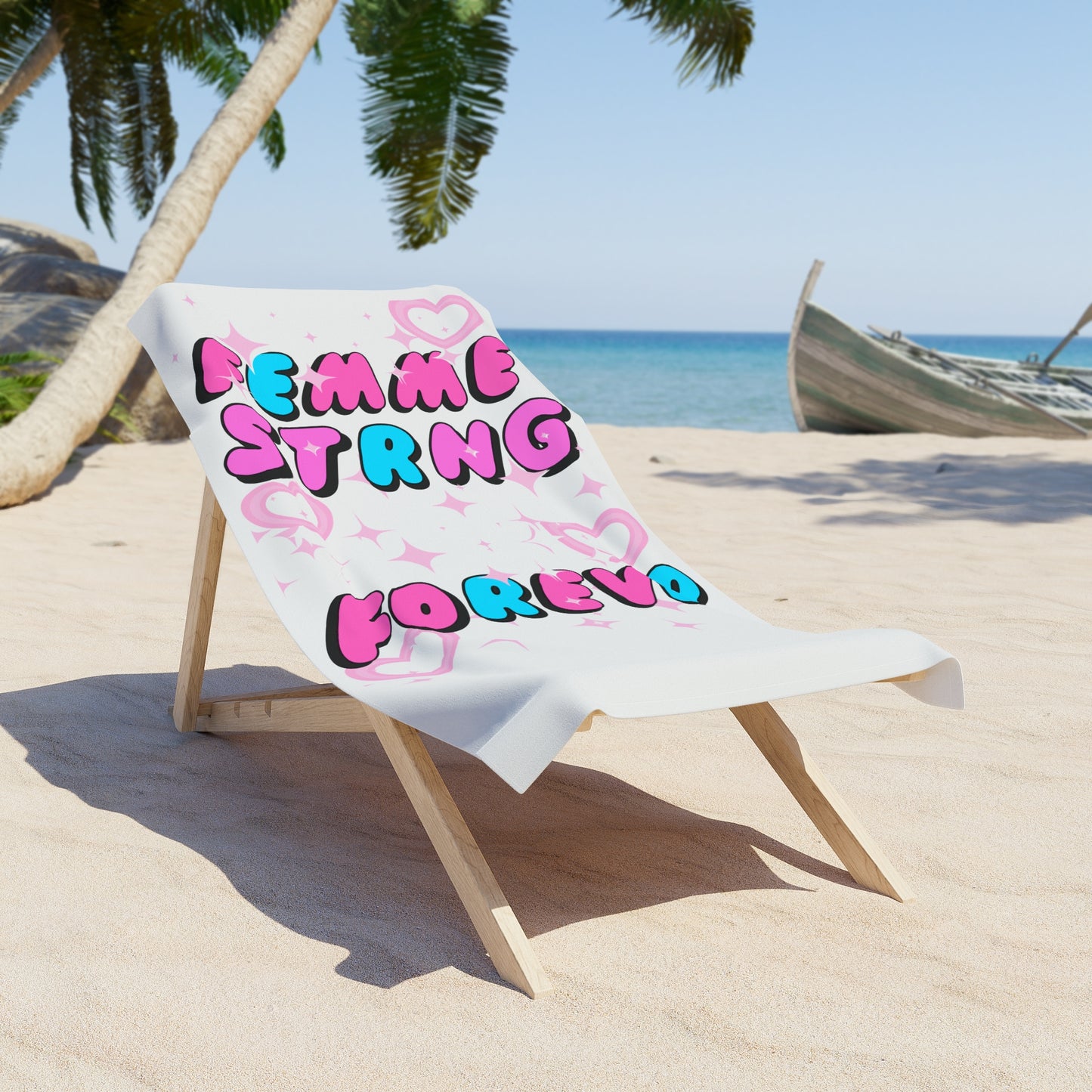 "Sugar + Spice" Puff Beach Towel 💖✨🏖️