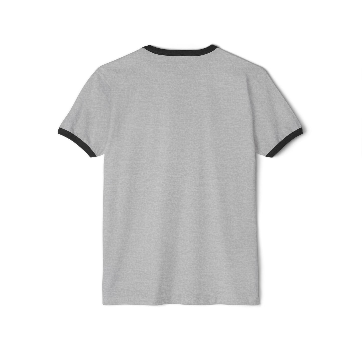 Femme Strong Ringer Tee — Vintage Winged Badge Graphic