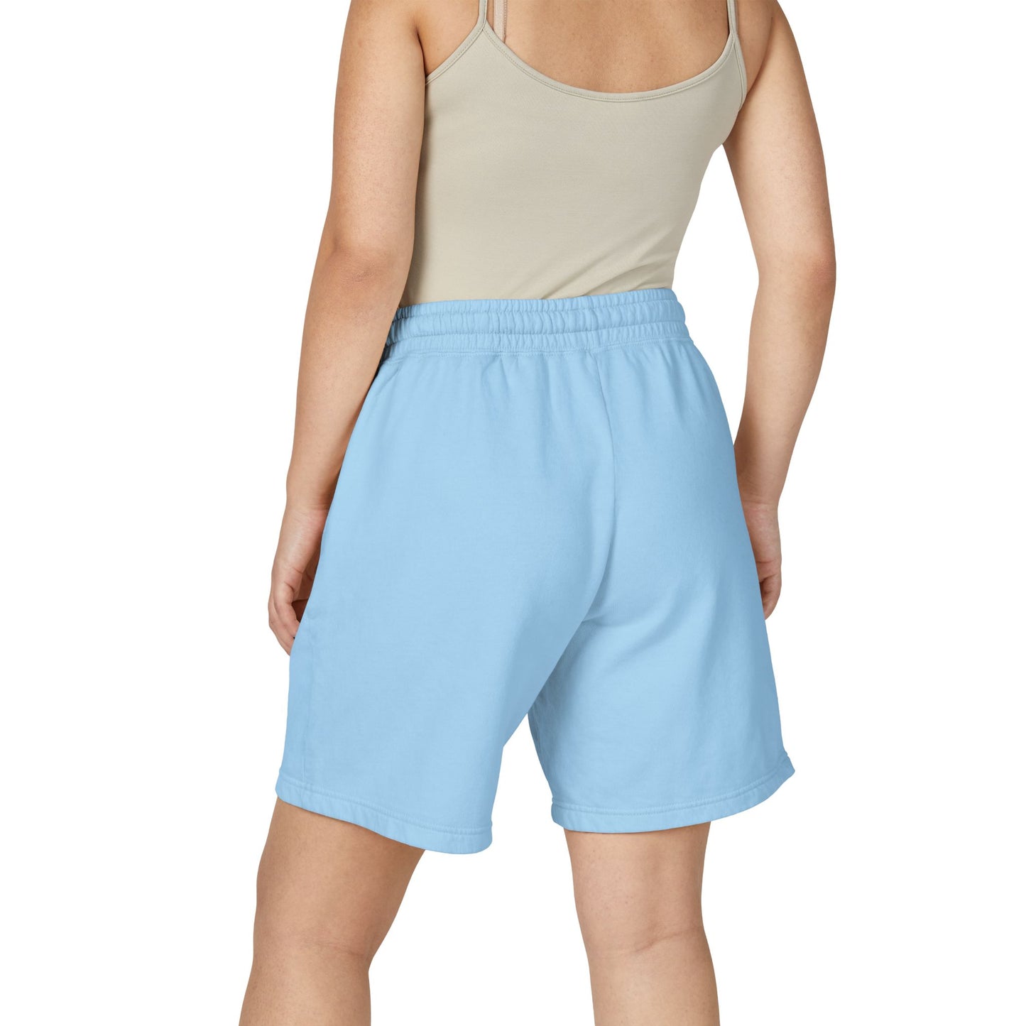 Embroidered Retro Monogram Sweat Shorts — "Established 2023" Lightweight Fleece