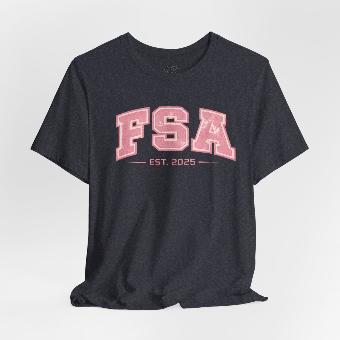 FSA Vintage Varsity Tee — Est. 2025 Pink College Shirt