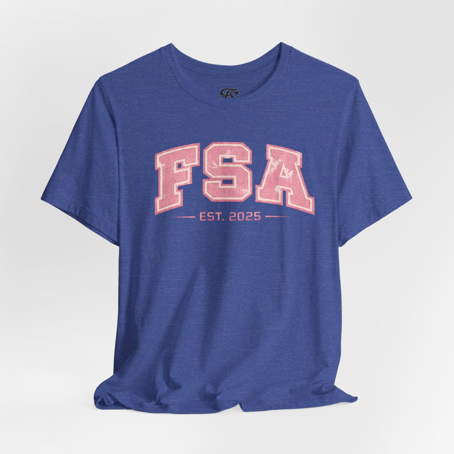FSA Vintage Varsity Tee — Est. 2025 Pink College Shirt