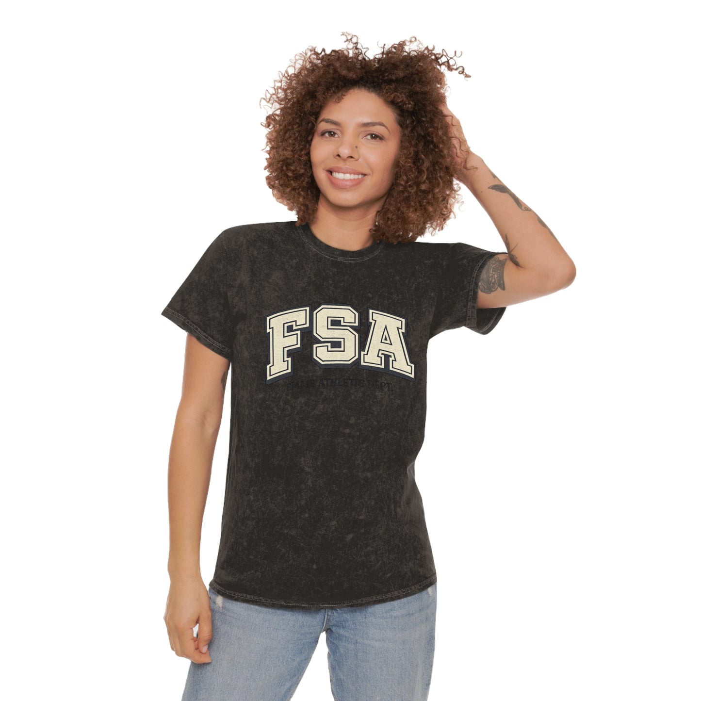 FSA Vintage Mineral-Wash T‑Shirt — Femme Athletic Dept. Collegiate Tee