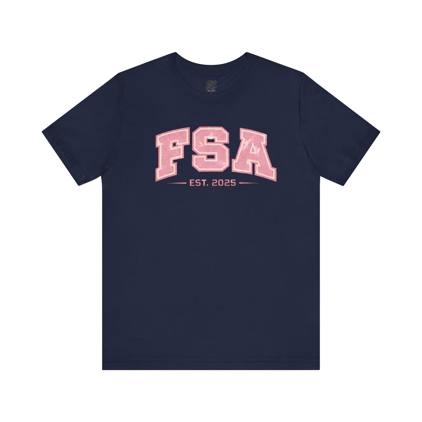 FSA Vintage Varsity Tee — Est. 2025 Pink College Shirt