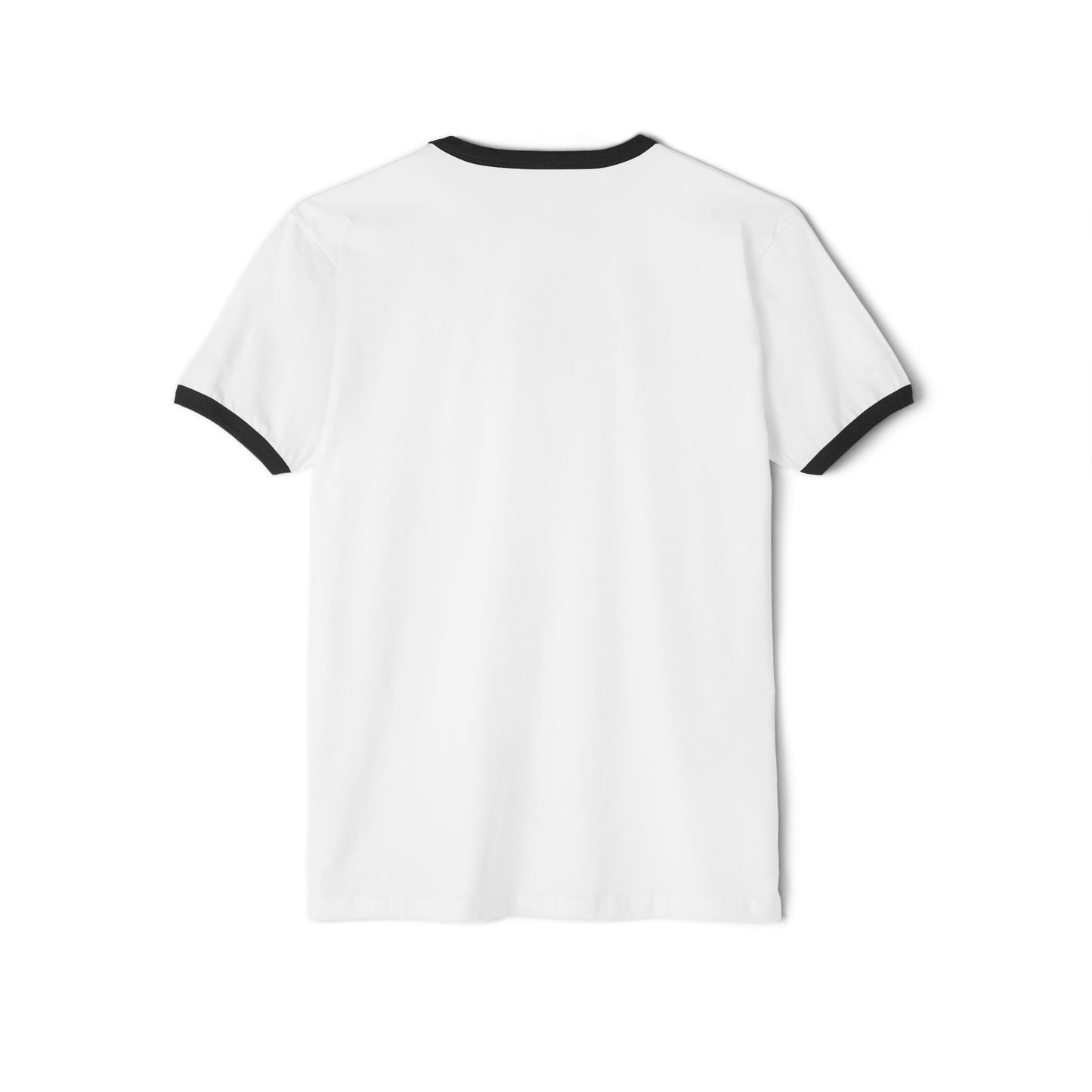Femme Strong Ringer Tee — Vintage Winged Badge Graphic