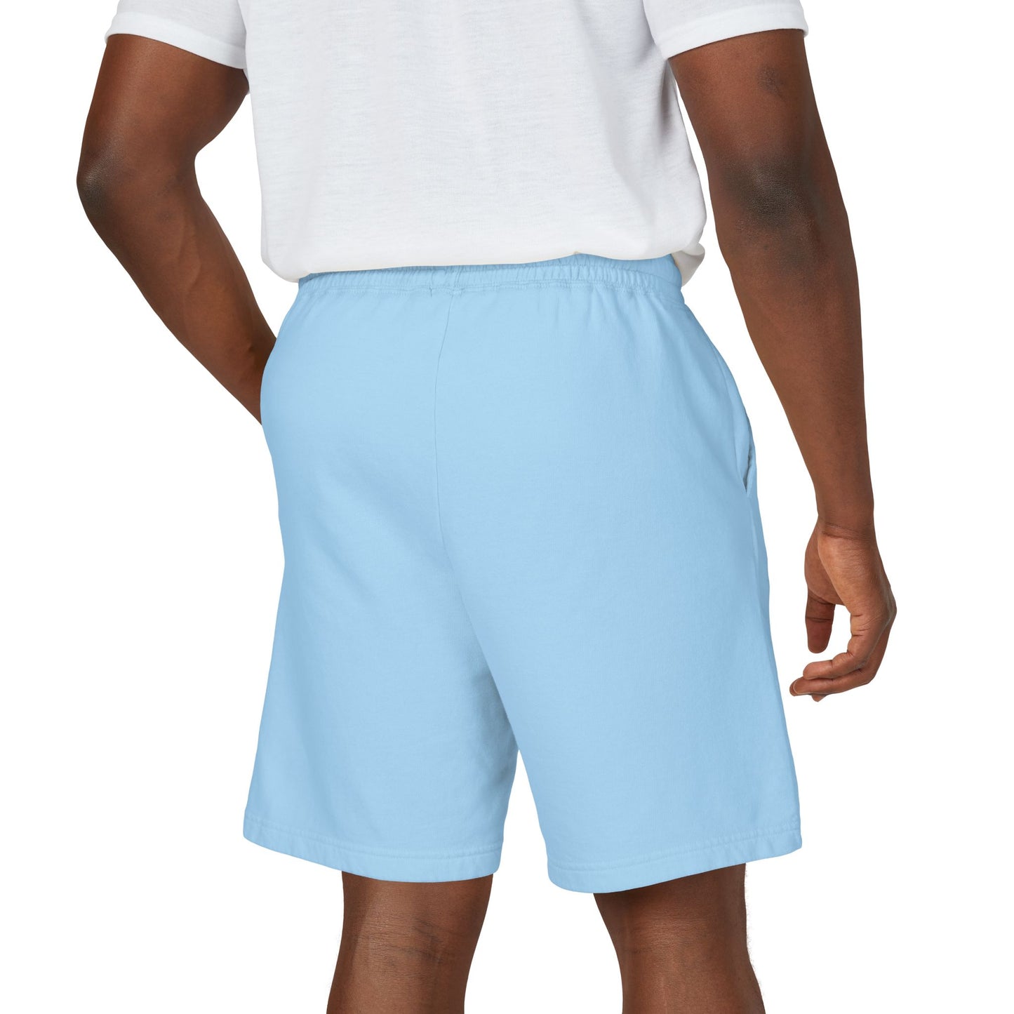 Embroidered Retro Monogram Sweat Shorts — "Established 2023" Lightweight Fleece