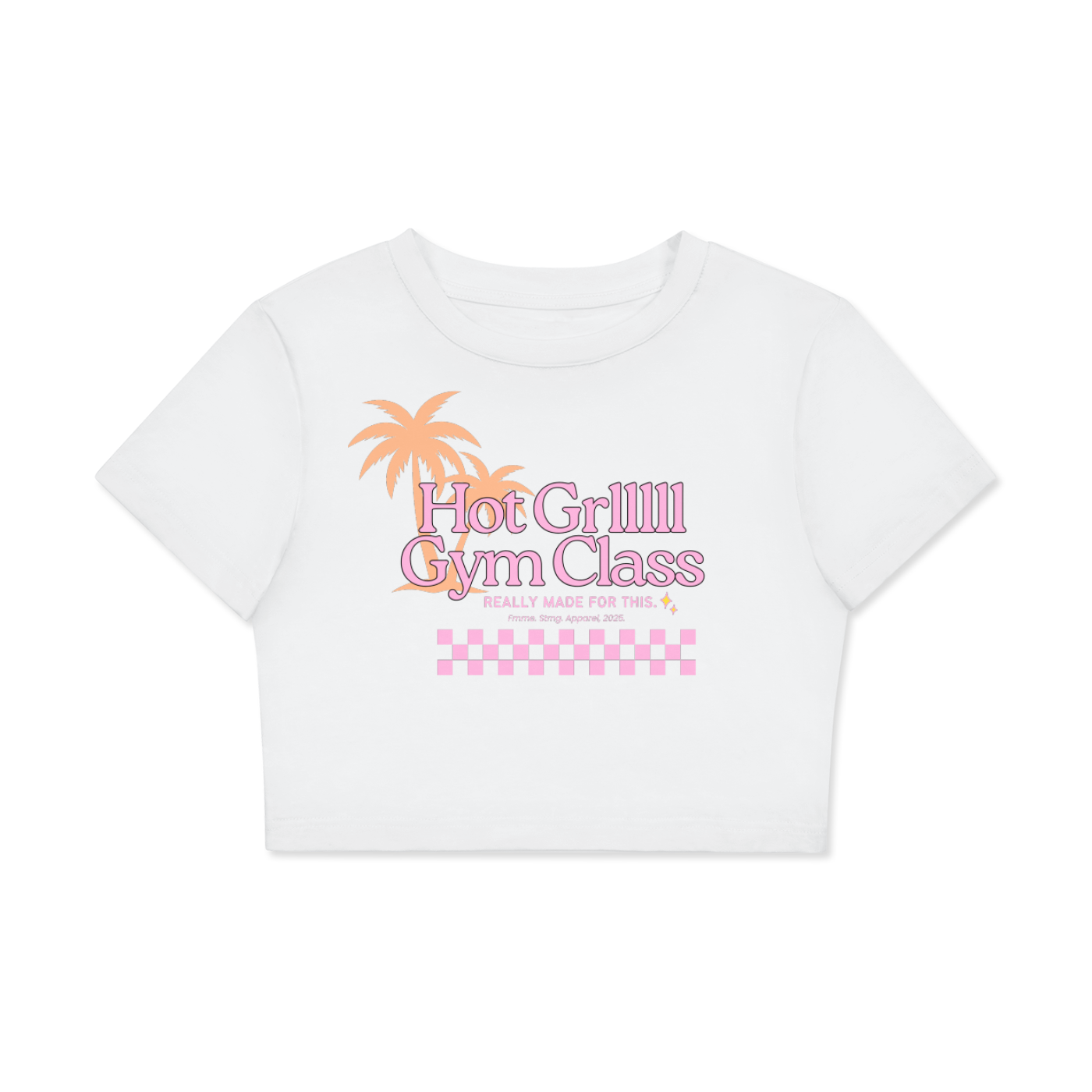 🏋️‍♀️🔥 Fmme Strng™ Femme Fit Camp Alumni “Hot Grlllllll + Gym Class” Crop Tee 💖