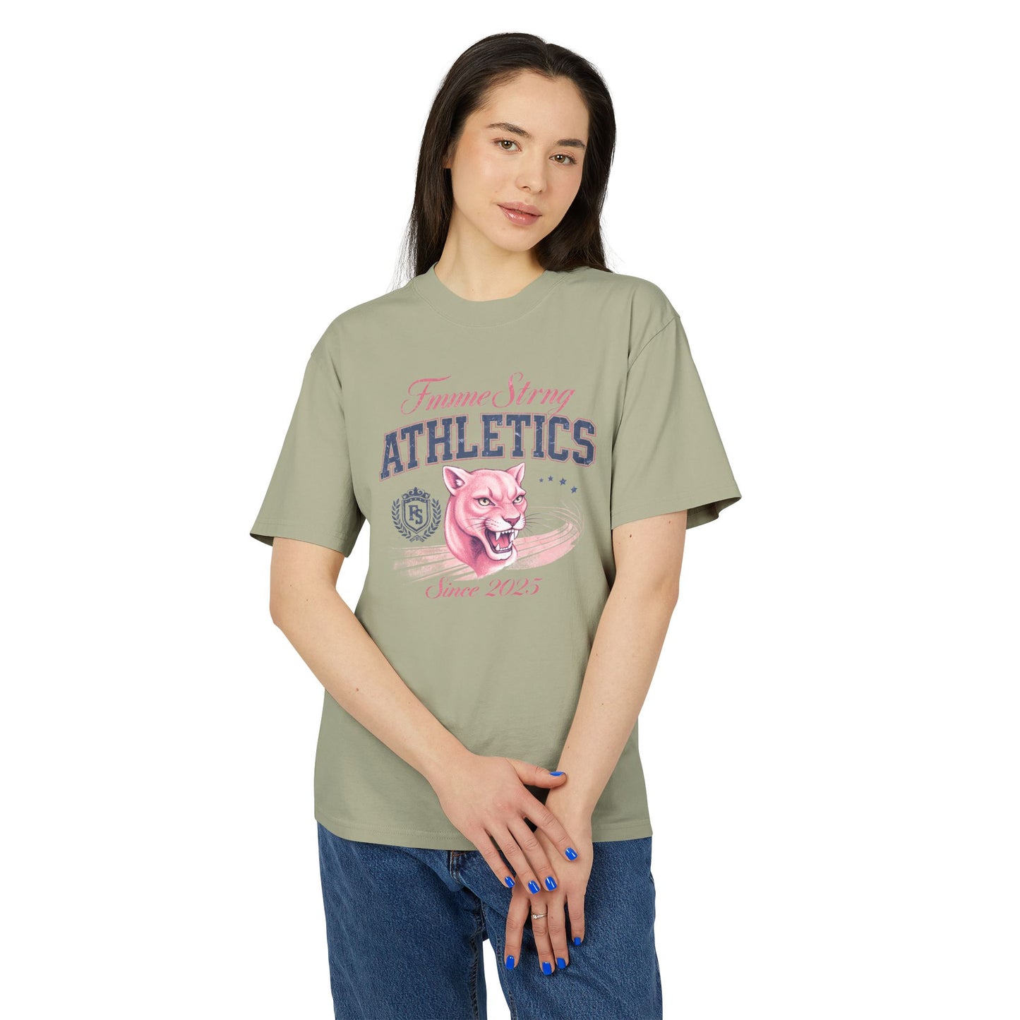 Athletics Tee — Femme Strong Pink Panther Vintage Graphic