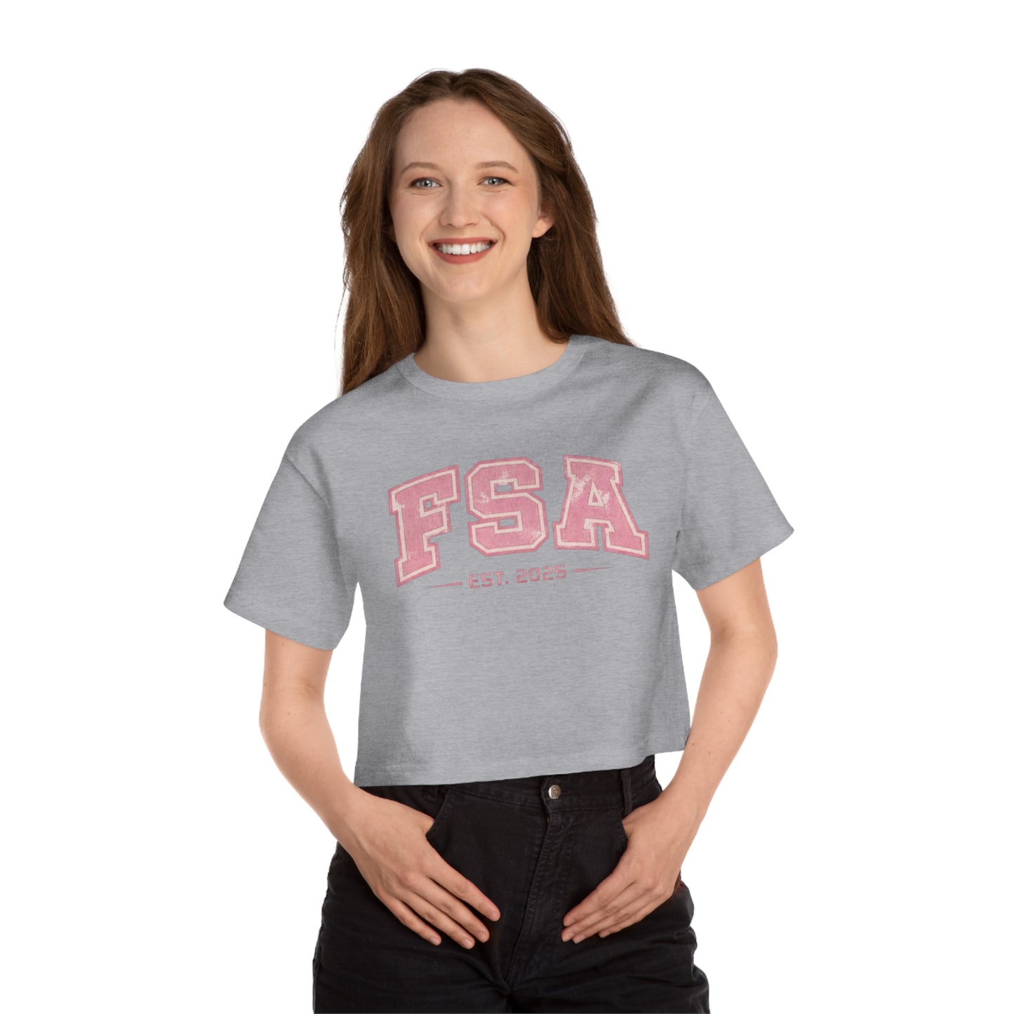 FSA Pink Collegiate Crop Tee