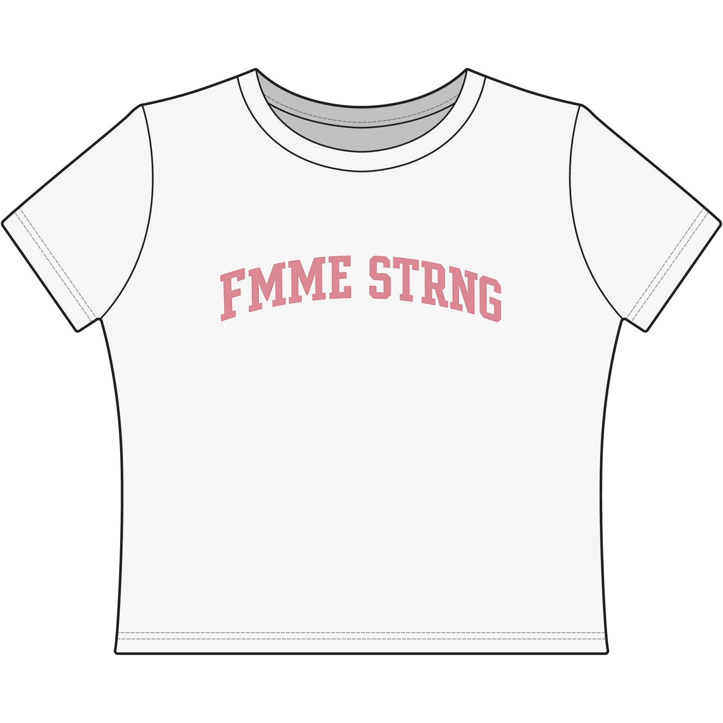 Fmme Strng Pink Arch Baby Tee 💗