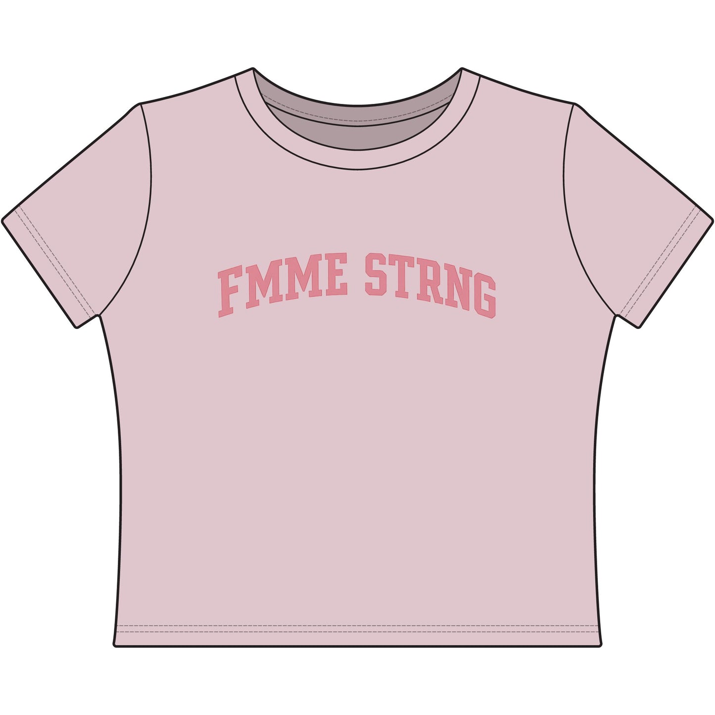 Fmme Strng Pink Arch Baby Tee 💗