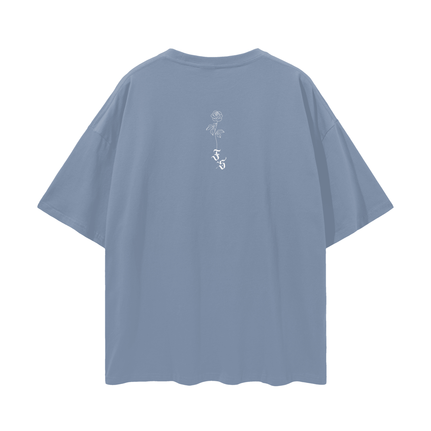 Baby Rose Oversized Tee 🌸 🤍 🩶 💙