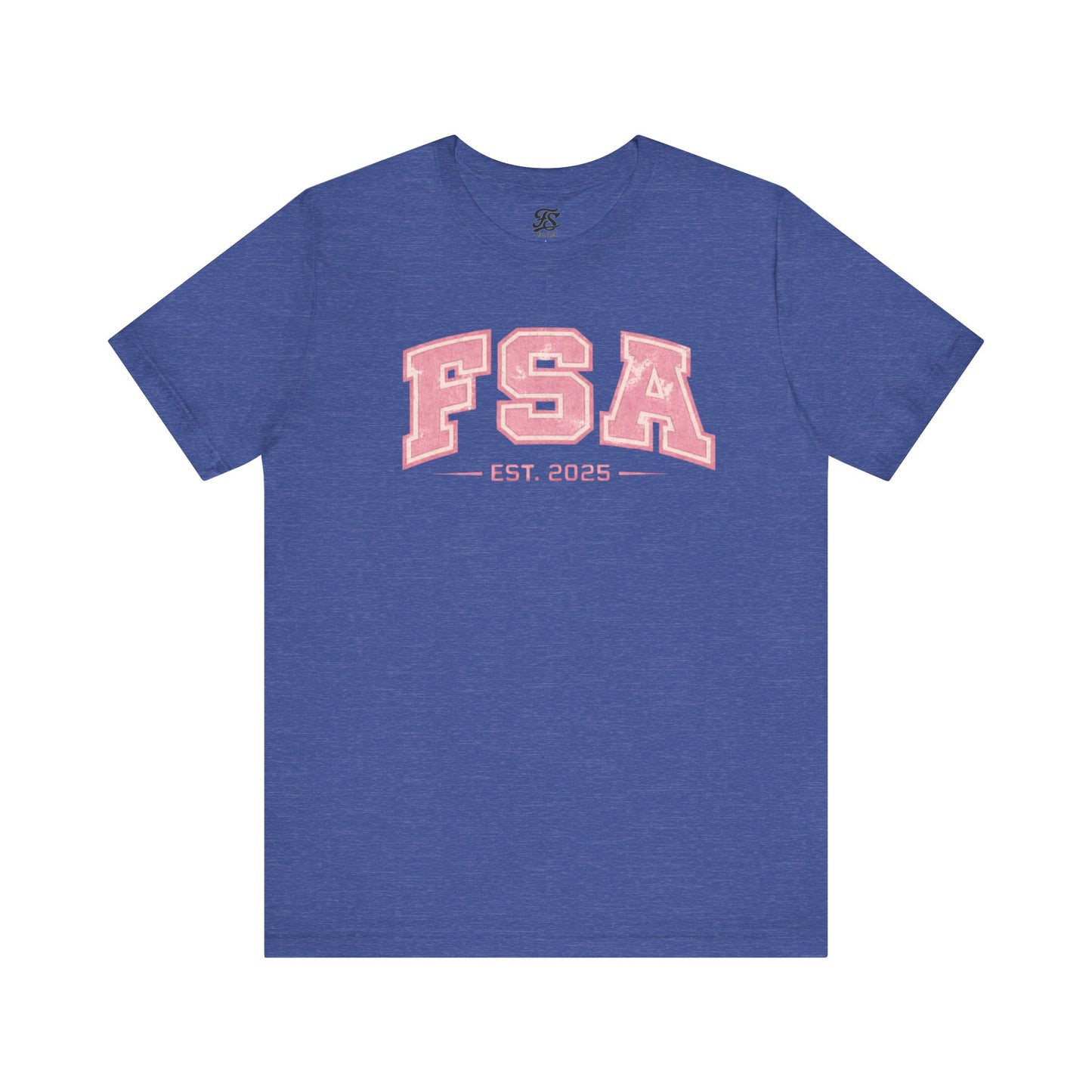FSA Vintage Varsity Tee — Est. 2025 Pink College Shirt
