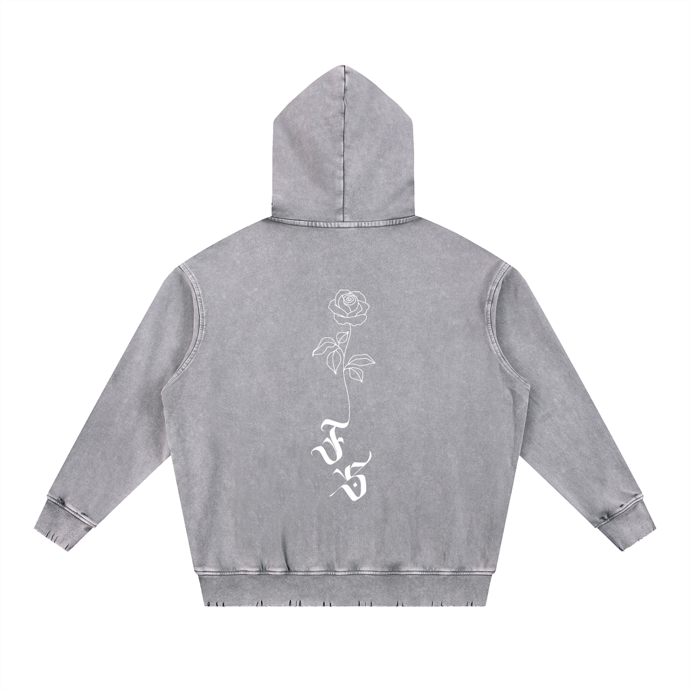 🩶 Snow Wash Hand-Frayed Heavyweight Hoodie 🩶