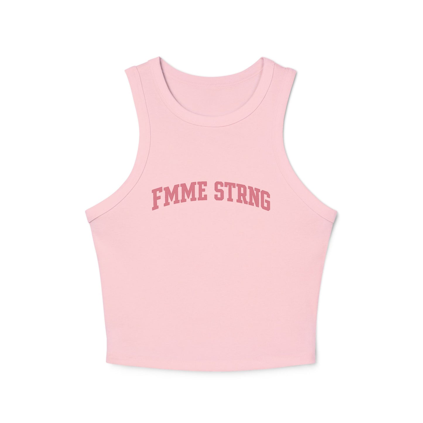 Women's Micro Rib Racer Tank Top — Minimal Monogram 'FS Est. 2025' Cropped Tank